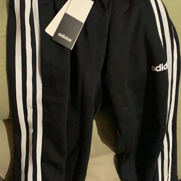 Adidas sweatpants NWT size small black white striped - Picture 5 of 8